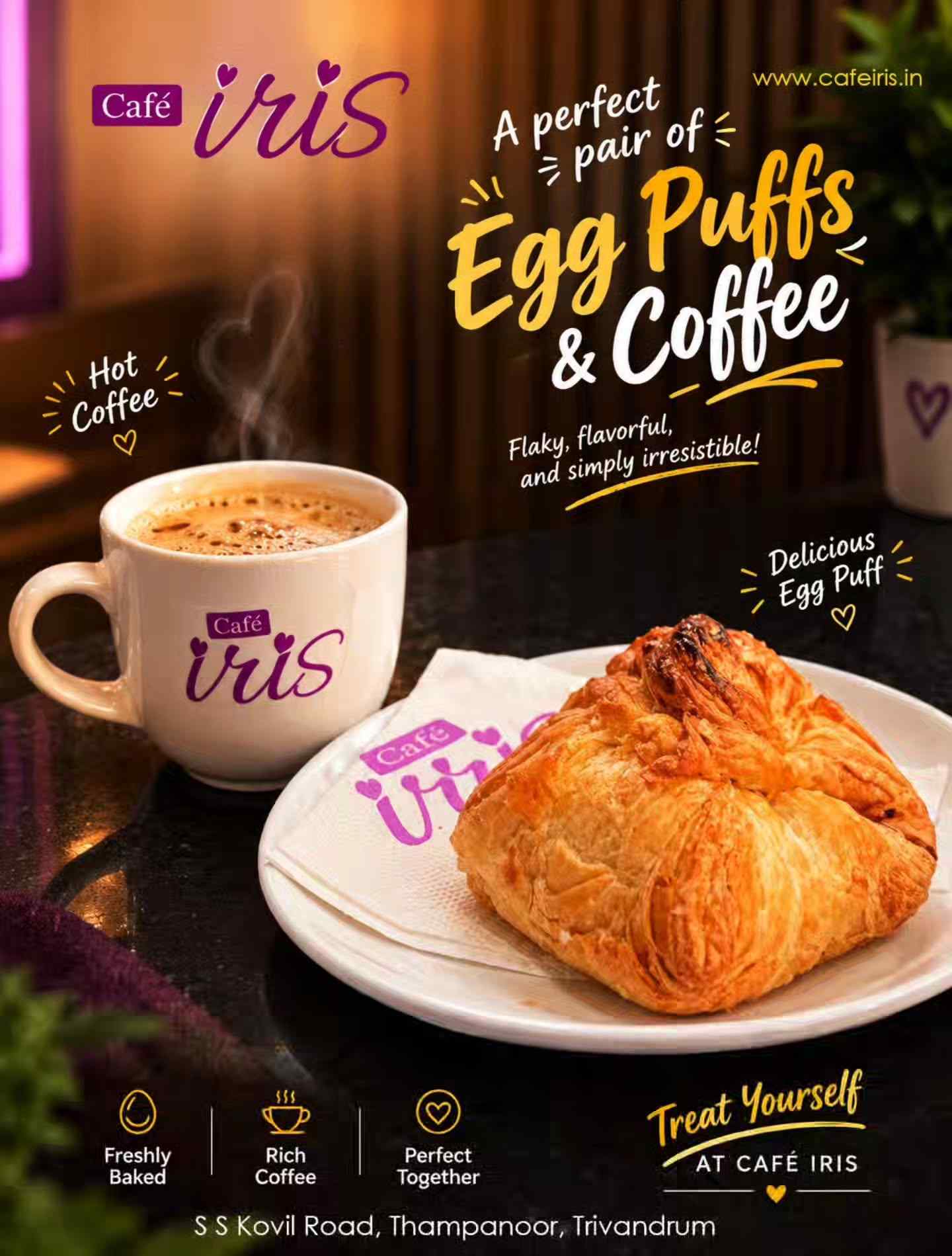 Café Iris Wall Art & Chalk Menu